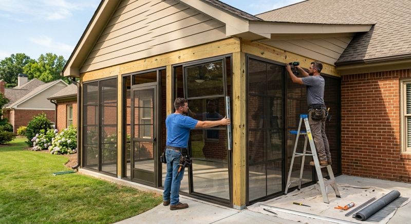 Porch Enclosure Installation in Knoxville, TN