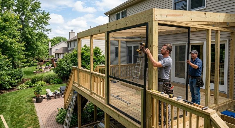 Deck Enclosure Installation in Chattanooga, TN